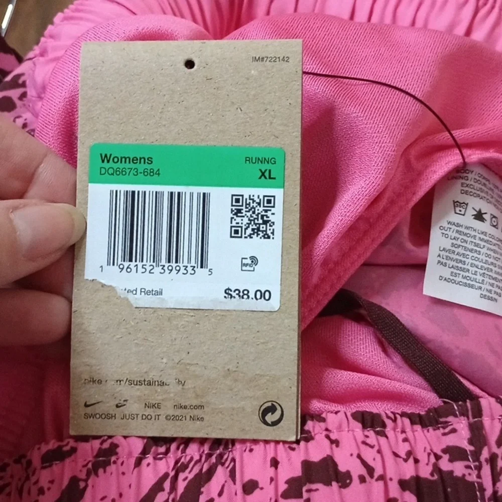 Nike Dry Fit Running Athletic Activewear Pink Shorts New With Tags Size XL - Picture 6 of 7